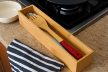 Organizador para Cubiertos Cookinglife - Caja de Almacenaje - Multi Organizador - Bambú 38 x 8 x 7 cm
