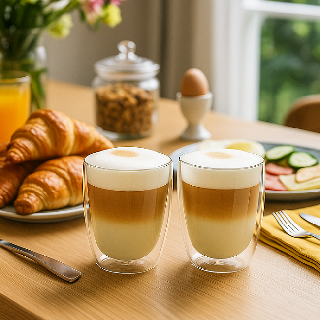 Cookinglife Dubbelwandige Latte Macchiato glazen 380 ml - 2 stuks
