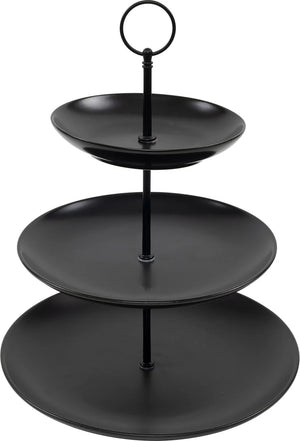 Cookinglife Etagère zwart ø 16, 21 & 26 cm - 3-laags - 32 cm hoog