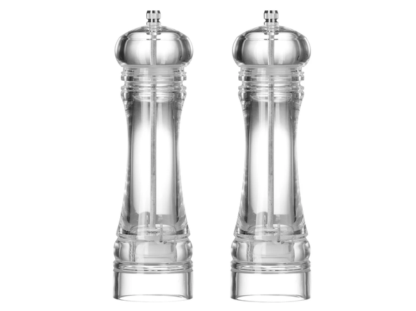 Set de molinillos de pimienta y sal Cookinglife Rocca transparente - 21.5 cm