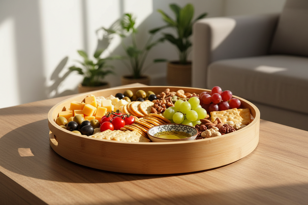 Cookinglife Bamboo Tray Round ø 40 cm - Serving Dishes and Drinks