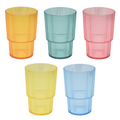 Cookinglife Longdrinkbekers Kunststof Stapelbaar - CampVibe - Outdoor - 475 ml - 5 Stuks