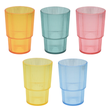 Cookinglife Longdrinkbekers Kunststof Stapelbaar - CampVibe - Outdoor - 475 ml - 5 Stuks