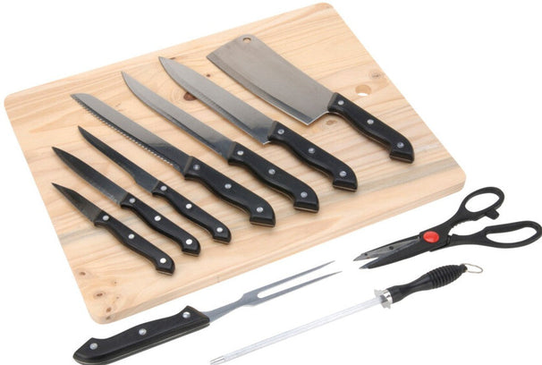 Cookinglife Messenset 11-delig RVS met Snijplank 45 x 35 cm - Keukenaccessoires