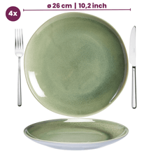 Cookinglife Serviesset Serene Green 12-delig / 4 personen - 4 dinerborden, 4 ontbijtborden en 4 kommen