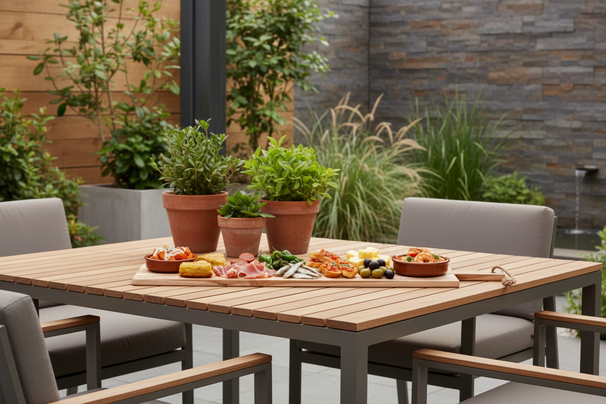 Cookinglife Serving Board / Tapas Board - Teak - 100 x 20 cm - Wooden Board for Snacks and Dishes