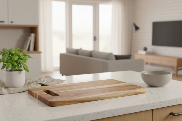 Tabla de Cortar Acacia 30 x 20 cm Cookinglife - Tabla de Cortar de Madera para Cocina