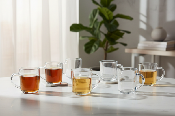 Cookinglife Theeglazen 220 ml Helder Glas - Set van 6 voor Warme Dranken