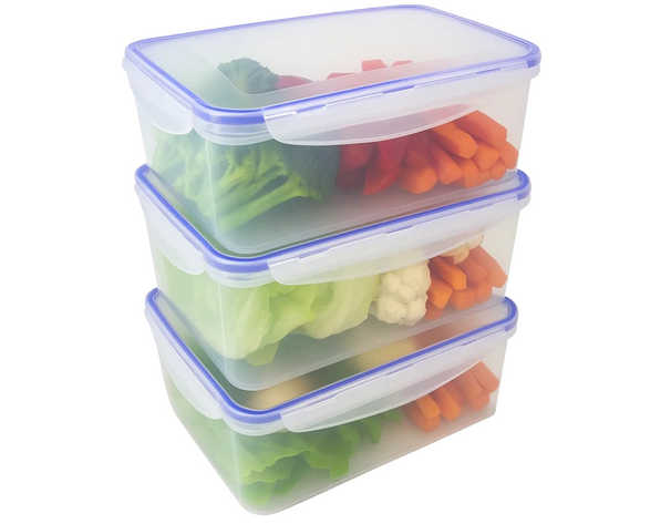 Recipiente hermético Cookinglife Clip & Fresh 3.6 litros - 25 x 18 x 10 cm - 3 unidades