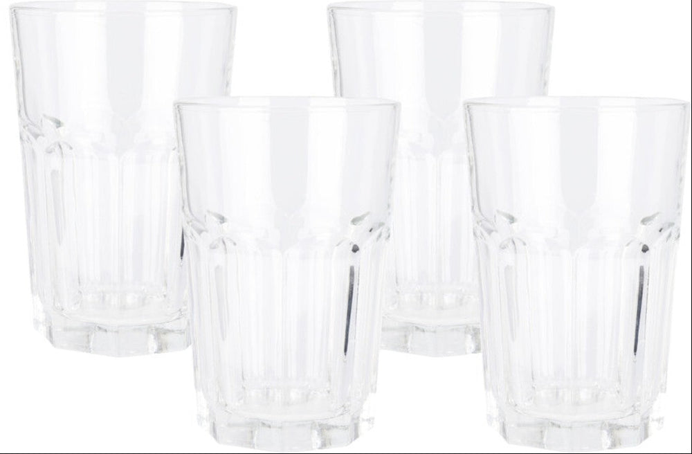 Cookinglife Water Glasses 500 ml Glass - Stackable Drinking Glasses Set of 4