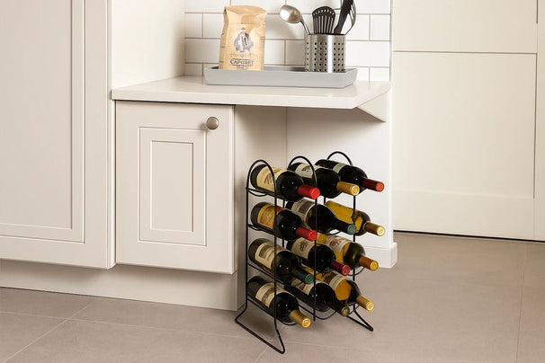 Cookinglife Wijnrek Bar Essentials Zwart - 12 Flessen