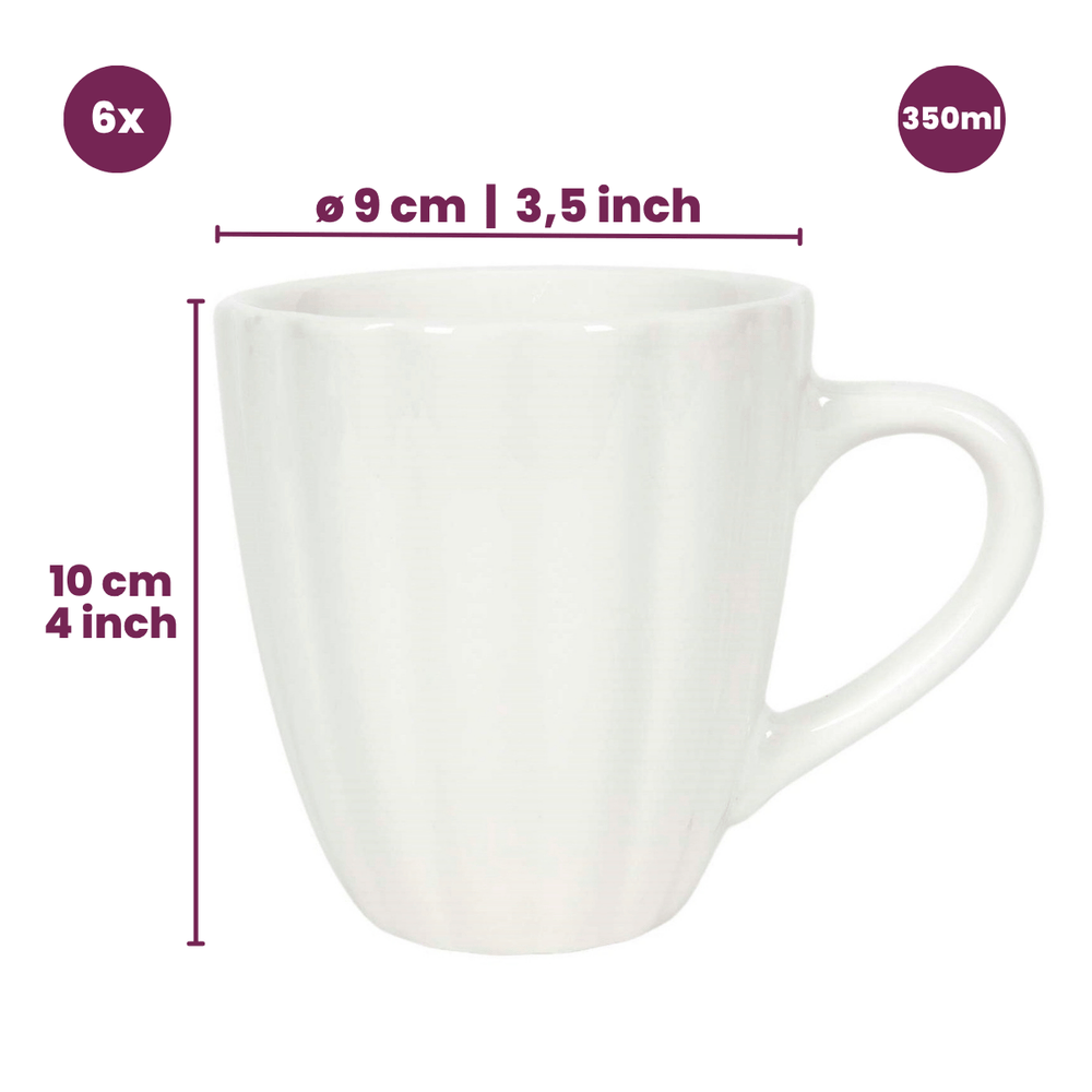 Cookinglife Mokken Cardida Off White 350 ml - 6 Stuks