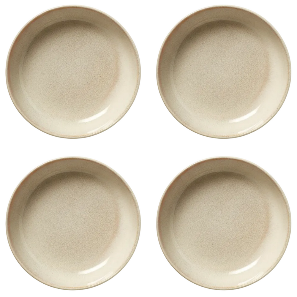 Cookinglife Diepe Borden / Pastaborden Serene Zand ø 23 cm - Aardewerk - 4 stuks