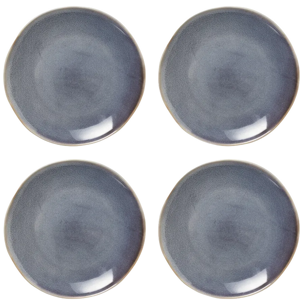 Cookinglife Ontbijtborden / Dessertborden Serene Blue ø 20 cm - Aardewerk - 4 stuks