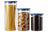 Cookinglife Voorraadpotten set - Glas - ø 13 cm - 1.5 / 1.9 / 2.5 Liter - 3 stuks