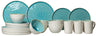Cosy & Trendy Serviesset Laguna Azzurro 24-delig / 6 personen - 6 dinerborden, 6 bekers, 6 ontbijtborden en 6 schaaltjes