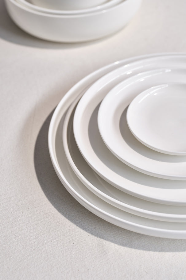 Cosy & Trendy Dinerborden Moon White ø 28 cm - 4 Stuks