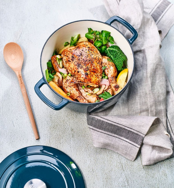 Cosy & Trendy Casserole Fontestic Cast Iron Green Heron Ø 24 cm / 4.6 Liter - Enamelled