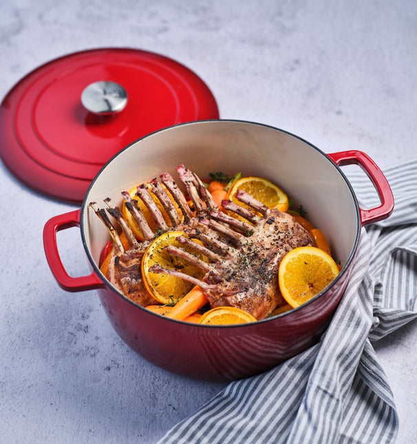 Cosy & Trendy Casserole Fontestic Cast Iron Traditional Red Ø 24 cm / 4.6 Liter - Enamelled
