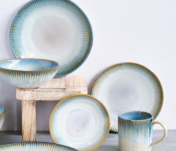 Cosy & Trendy Ontbijtborden / Dessertborden Listra Ocean ø 20 cm - 4 Stuks