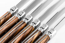 Cuchillos para steak Laguiole Style de Vie Premium Line Madera oscura - 6 piezas