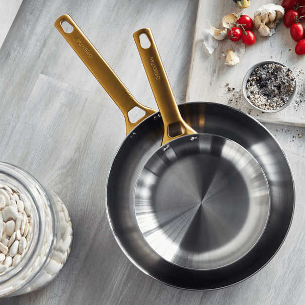 GreenPan Cookware Set Padova Reserve 5-piece - Triply Stainless - cooking pots ø 18, 20, 24 cm & frying pans ø 24 & 28cm
