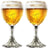 Vasos de cerveza Grimbergen con pie 250 ml - 2 unidades