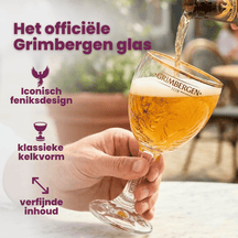 Vasos de cerveza Grimbergen con pie 250 ml - 2 unidades