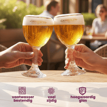 Vasos de cerveza Grimbergen con pie 250 ml - 2 unidades