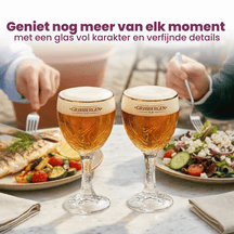 Vasos de cerveza Grimbergen con pie 250 ml - 2 unidades
