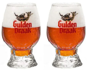 Vasos de cerveza Gulden Draak tipo cáliz 330 ml - 2 unidades