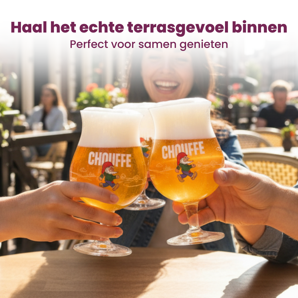 La Chouffe Bierglazen 330 ml - 4 stuks