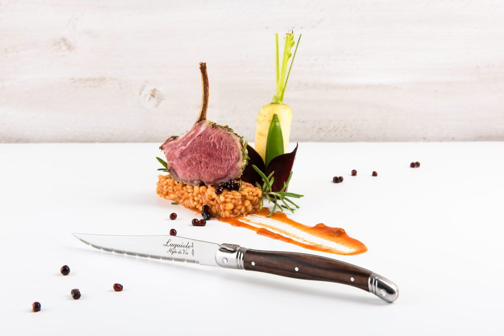 Cuchillos para steak Laguiole Style de Vie Premium Line Madera oscura - 6 piezas