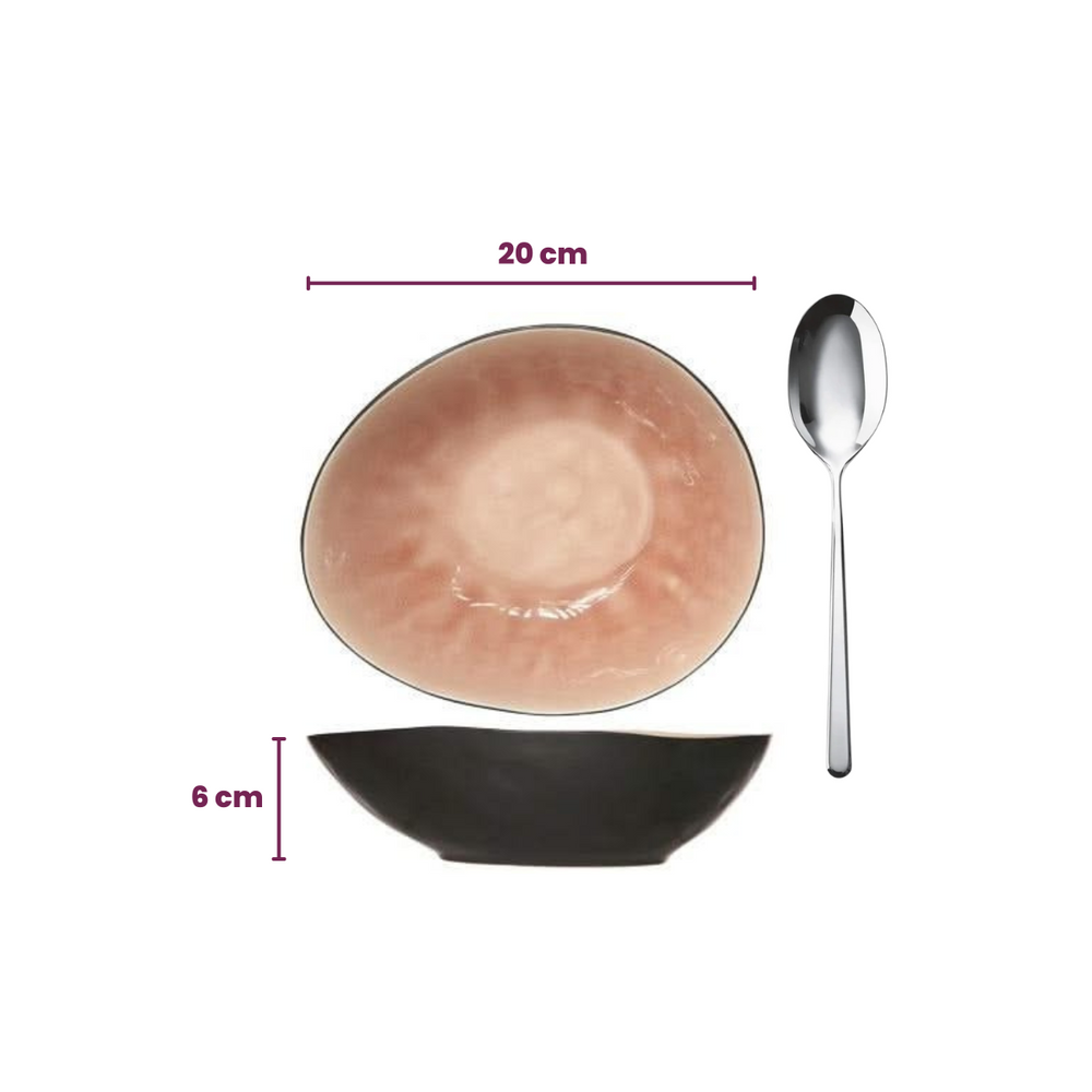 Cosy & Trendy Serviesset Organic Laguna Old Rose 12-delig / 4 personen - 4 dinerborden, 4 ontbijtborden en 4 schalen