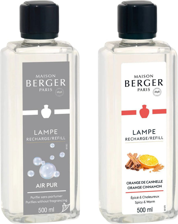 Maison Berger Navulling - voor geurbrander - So Neutral + Orange Cinnamon - 2 x 500 ml