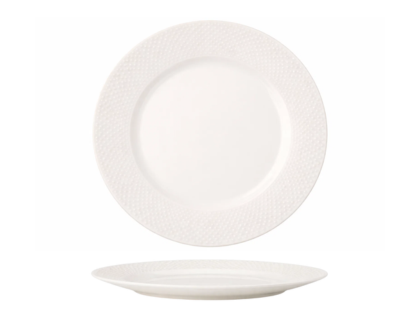 Cookinglife Ontbijtborden / Dessertborden - CampVibe - Outdoor - Kunststof - Onbreekbaar - Wit ø 21 cm - 4 Stuks