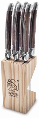 Cuchillos para steak Laguiole Style de Vie Premium Line Madera oscura - 6 piezas