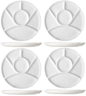 Cosy & Trendy BBQ Borden / Gourmetborden / Fondueborden 6 vakken ø 23.5 cm - 4 Stuks