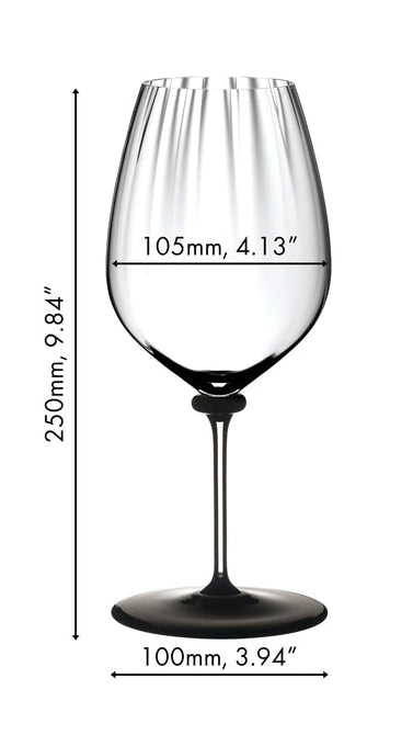 Copa de vino tinto Riedel Fatto A Mano Performance - Cabernet Sauvignon - Base negra - 834 ml