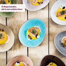 Platos hondos / platos para pasta Streetfood 19.5 x 16 x 5 cm - 10 piezas Cosy & Trendy