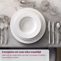 Villeroy & Boch Bestekset Piemont - 18/10 RVS - 4-delig / 1 persoons