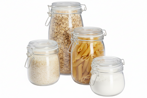 Cookinglife Set de Tarros Weck - Vidrio - Conservación y Almacenamiento - Tarros Transparentes - 4 piezas