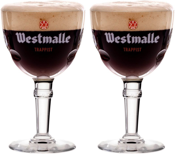 Vasos de cerveza Westmalle Trappist - 330 ml - 2 piezas