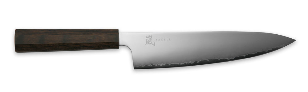 Yaxell Koksmes Hana 20 cm - 3 laags RVS - donkerbruin Pakkahouten heft