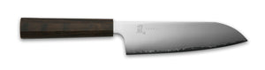 Yaxell Santokumes Hana 16.5 cm - 3 laags RVS - donkerbruin Pakkahouten heft