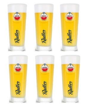 Vasos de cerveza Amstel Radler - 300 ml - 6 unidades