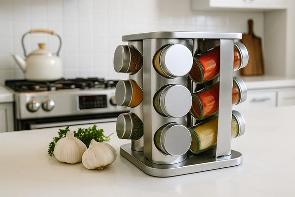Cookinglife Kruidenrek RVS Draaibaar 12-Delig