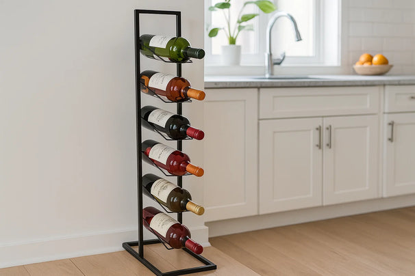Cookinglife Wijnrek Bar Essentials Zwart - 6 Flessen