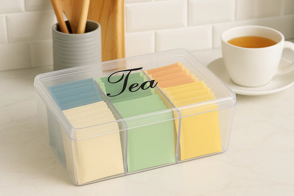 Cookinglife Theedoos - Theekist - Sakura Tea - 6 vakken - 21 x 15 x 9 cm