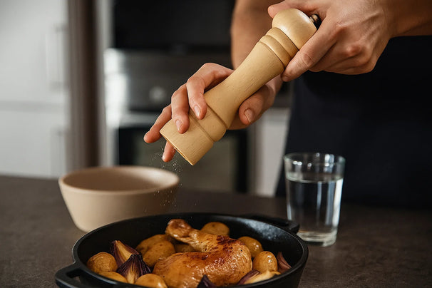 Molinillo de sal Cookinglife Rocca natural - Molinillo cerámico - 21.5 cm